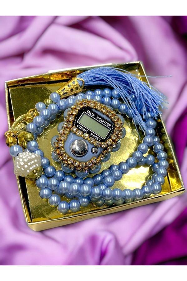 Medipek Hediyelik Taşlı Zikirmatik Ve Tesbih Seti Kutulu - Image 1