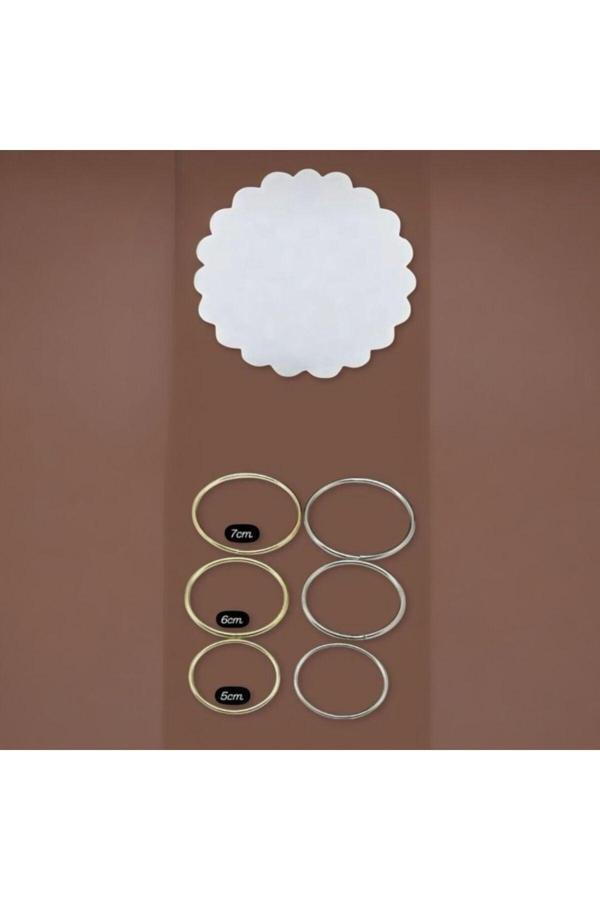 Butik Center 6 Cm Gold Veya Gümüş 100 Halka 100 'Lü 26 Cm Tül. - Image 1