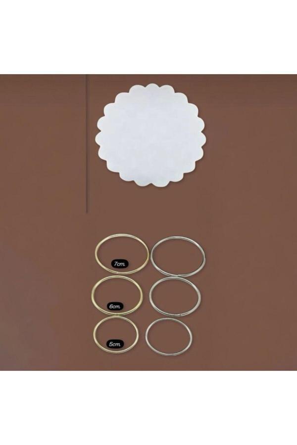 Butik Center 5 Cm Gold Veya Gümüş 100 Halka 100 'Lü 26 Cm Tül. - Image 1