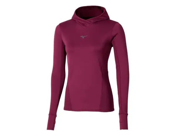 Active Warm Kadın Kapüşonlu Yarım Fermuarlı Rüzgarlık Bordo - Image 1