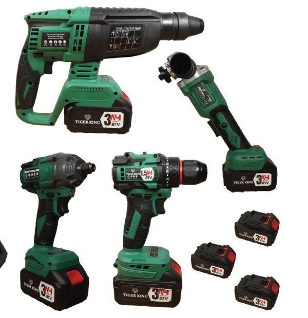 TİGER KİNG PRO 4 LÜ SET SOMUN SIKMA+HİLTİ+VİDALAMA+AVUÇ TAŞLAMA - Image 1