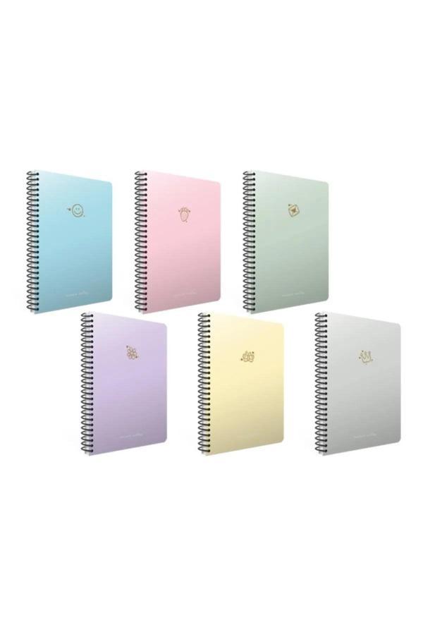 Gıpta Micro Notes Spiralli Sert Kapak Not Defteri 17X24Cm 100 Yaprak Çizgisiz 6455 (Karışık Renk 1 Adet) - Image 1