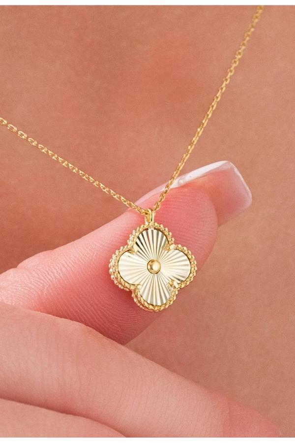 Acestes Design Yonca Model Lazer Kalemli 60 Cm 925 Ayar Kolyeler - Image 1