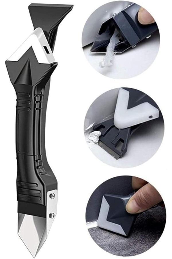 Fayans Silikon Sıyırıcı Derz Kazıyıcı Ve Uygulayıcı Aparat 3Ü1 Arada  - Image 1