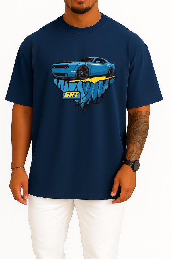 Oversize Dodge Srt Göğüs Baskılı Unisex T-Shirt - Image 1