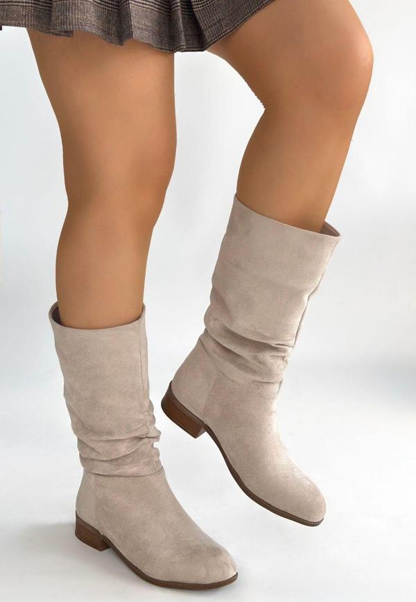 Plod Bej Süet Çizme - Image 1