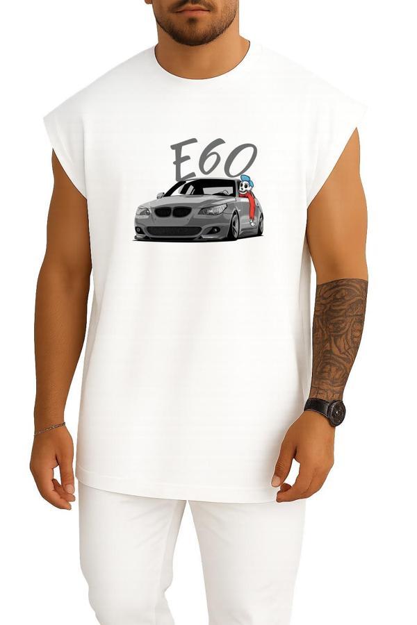 Oversize Bmw E60 M5 Rider Göğüs Baskılı Atlet - Image 1