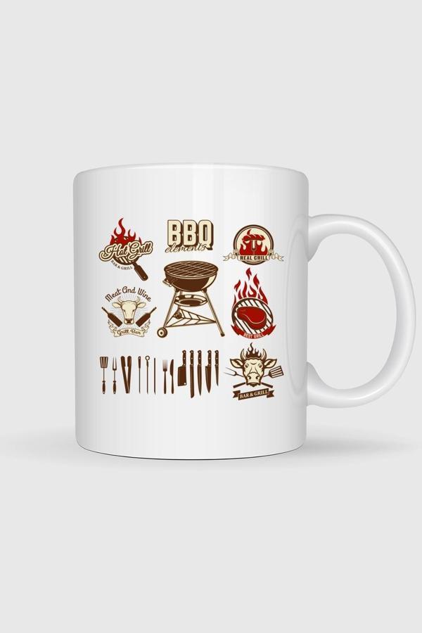  Barbecue Chophouse Restaurant Kebab Grilling Tasarımlı Kupa Bardak - Image 1