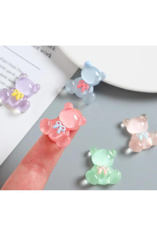 Mescolare 4Lü Mini Sevimli Ayıcık Süs | Telefon Kılıfı & Anahtarlık Süsü | Bebek Odası/Mini Bahçe Dekorasyonu - Image 1