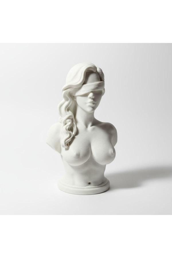 Mescolare Soyut Zarafet–Gözleri Kapalı Kadın Büst Heykel(Pla 3D Baskı Modern Dekor Heykel) - Image 1