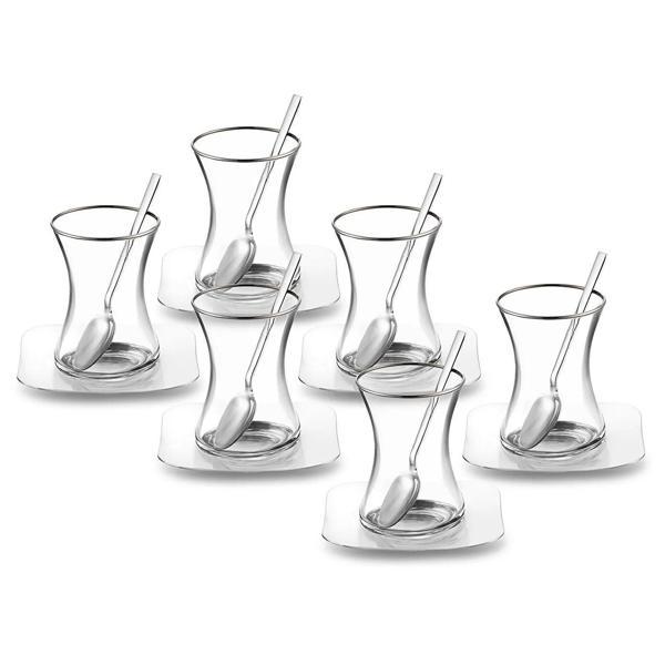 Jumbo Jüpiter 18 Parça Çelik Çay Seti - Image 1