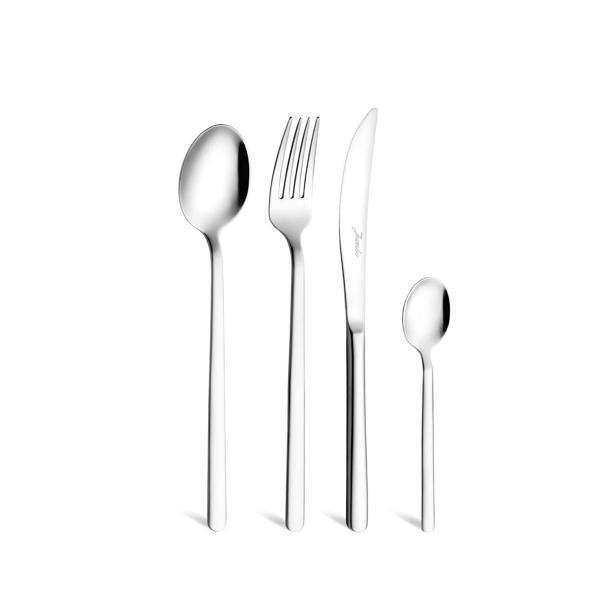 Jumbo 2900 Vannes 24 Parça 6 Kişilik Tatlı Çatal Kaşık Bıçak Takımı - Image 1