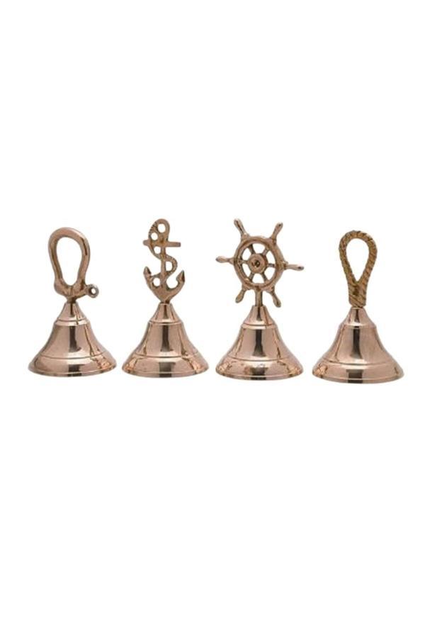 Pirinç Denizcilik Grubu Marine Pirinç Aksesuar-Masa Üstü Zil 4 Lü-13*6*6 Cm Adet-Jttr36215 - Image 1