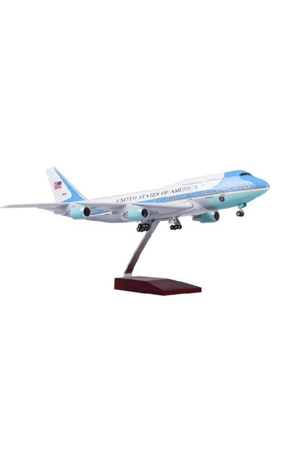 Aac Hediyelik Maket Uçak Usa Jb747 1:160 Ölçek 47 Cm Koleksiyonluk Dekoratif Obje - Image 1