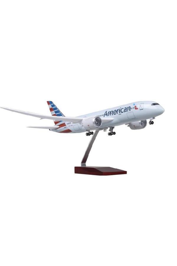 Aac Hediyelik Maket Uçak American 1:130 Ölçek 43 Cm | Dekoratif Ve Koleksiyonluk Model - Image 1