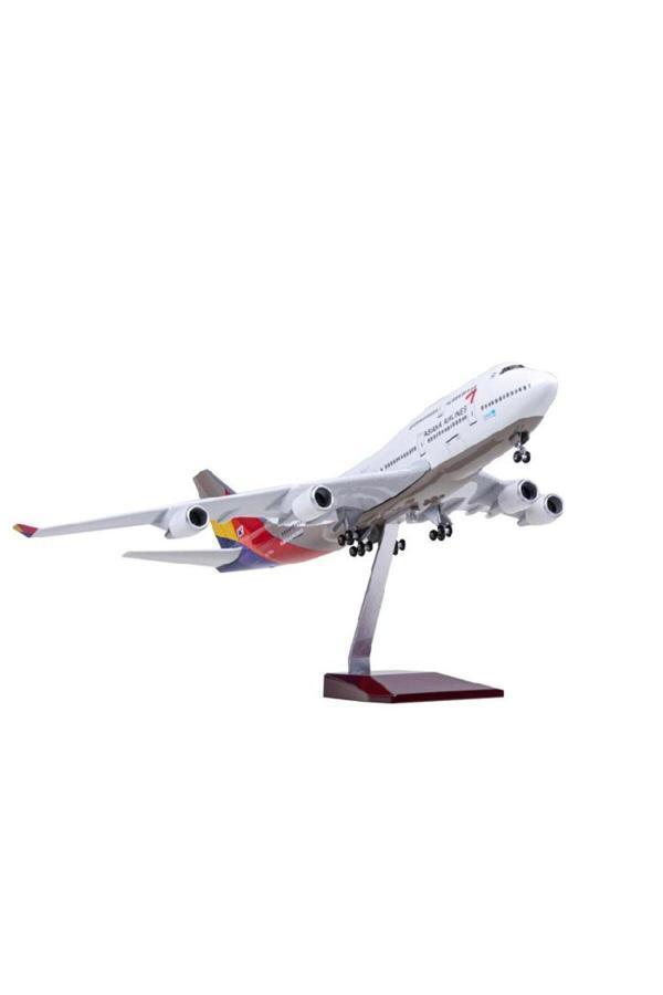 Aac Hediyelik Maket Uçak Asiana Jb747-400 1:160 Ölçek 47 Cm Koleksiyonluk Dekoratif Obje - Image 1
