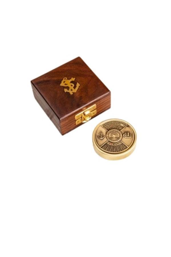 Pirinç Denizcilik Grubu Marine Pirinç Aksesuar-Kutulu Pusula-9*9*4 Cm-Jttr2706 - Image 1