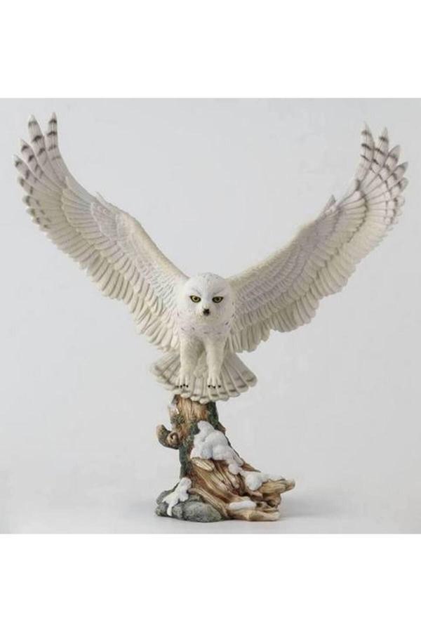 Wise Hayvanlar Alemi – Baykuş Biblo (33×16,5×34 Cm) | Veronese Tarzı Dekoratif Obje - Image 1