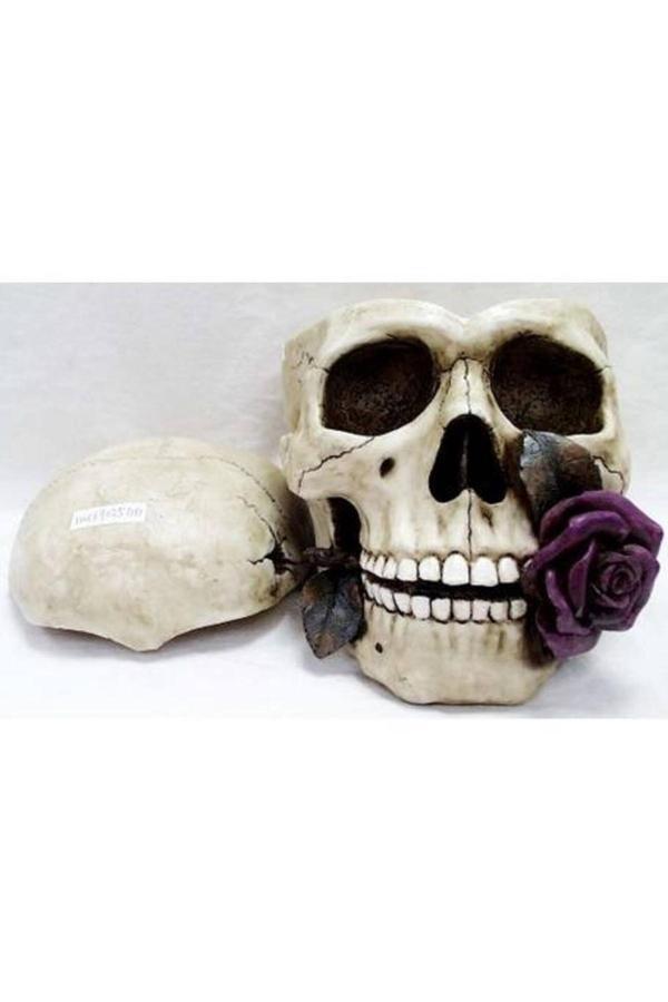 Wise Veronese Iskelet Serisi – Kurukafa Küllük – 15X23X13 Cm – Dekoratif Obje - Image 1