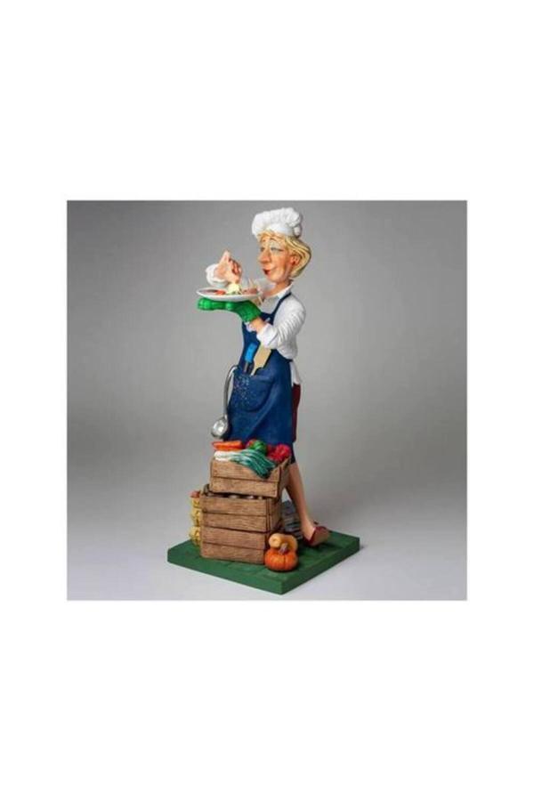 Forchino Biblolar Aşçı Biblo 17,5X17,5X42 Cm | Sertifikalı Özel Koleksiyon - Image 1