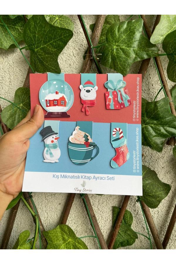 Mıknatıslı Kitap Ayracı - Yılbaşı - Kış Temalı - Image 1