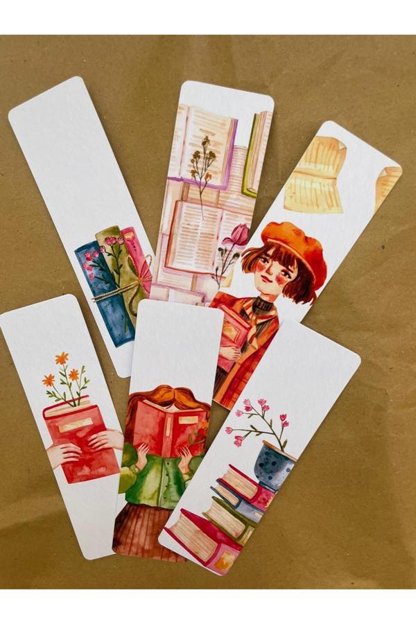 Kitap Ayracı - 6'lı Suluboya Efektli - Image 1