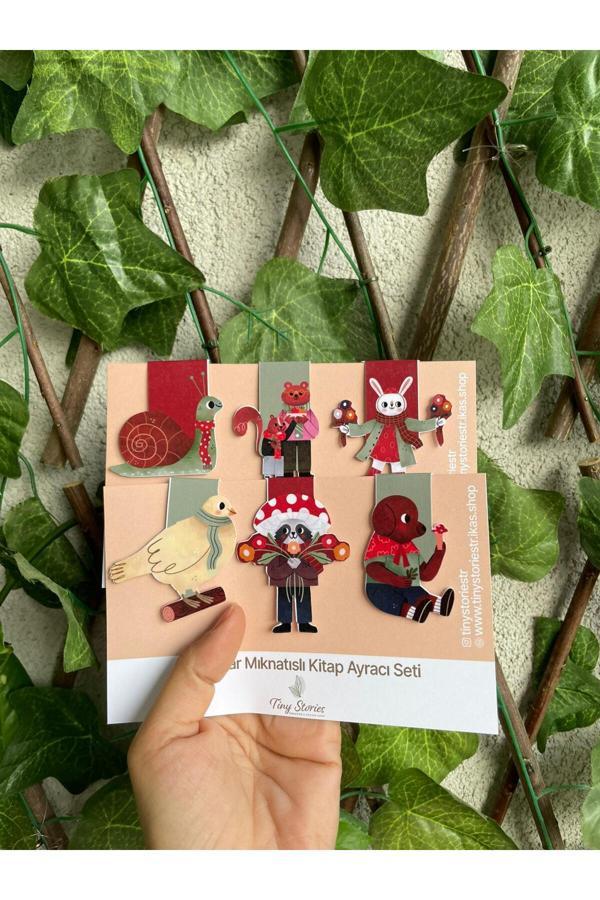 Mıknatıslı Kitap Ayracı - Sonbahar Temalı 6 Adet - Image 1