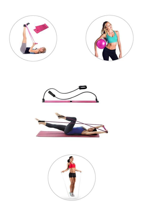 Spor Byfit Portable Studio Pilates Egzersiz Çubuğu Pilates Denge Topu Pilates Bandı Atlama İpi - Image 1