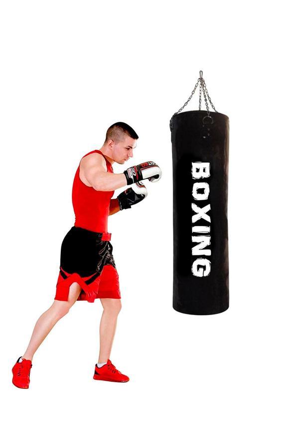 Spor Byfit 120 Cm X 35 Cm Siyah Zincirli Boks Torbası - Dolu - Image 1