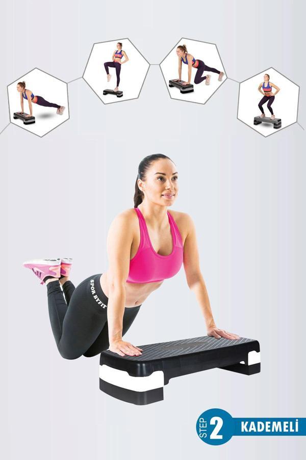 Spor Byfit 2 Kademeli Kaymaz Taban Fitness Egzersiz Step Tahtası - Image 1