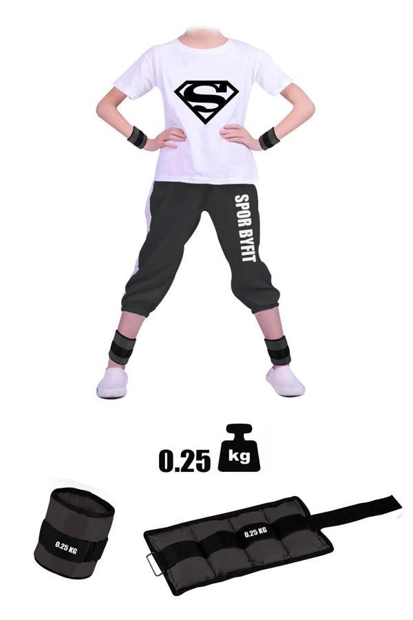 Spor Byfit 0,25 Kg X 2 Adet Çocuklar Için Siyah El Veya Ayak Bileği Ağırlığı - Image 1