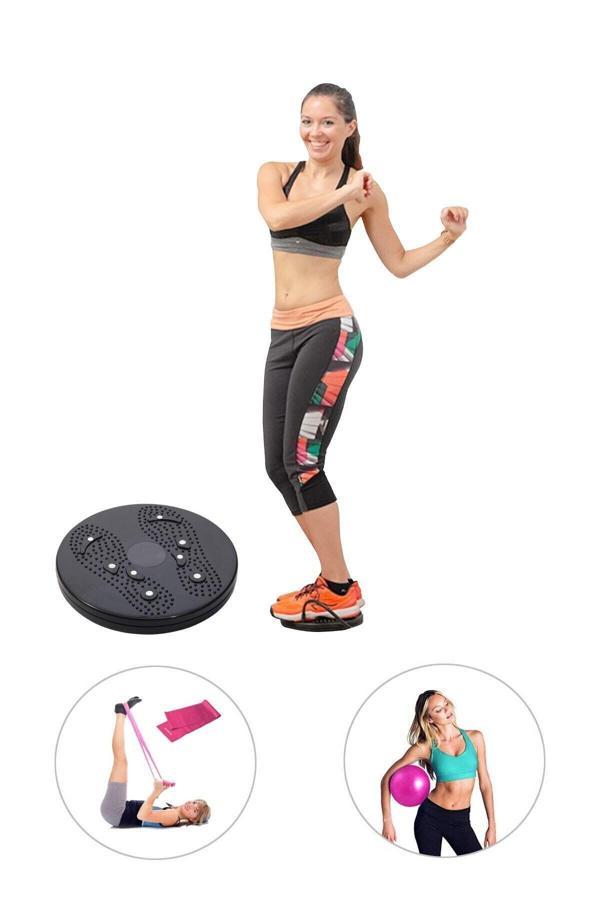 Spor Byfit Bel Inceltici Twister + Pilates Denge Topu + Pilates Bandı - 3'Lü Set - Image 1
