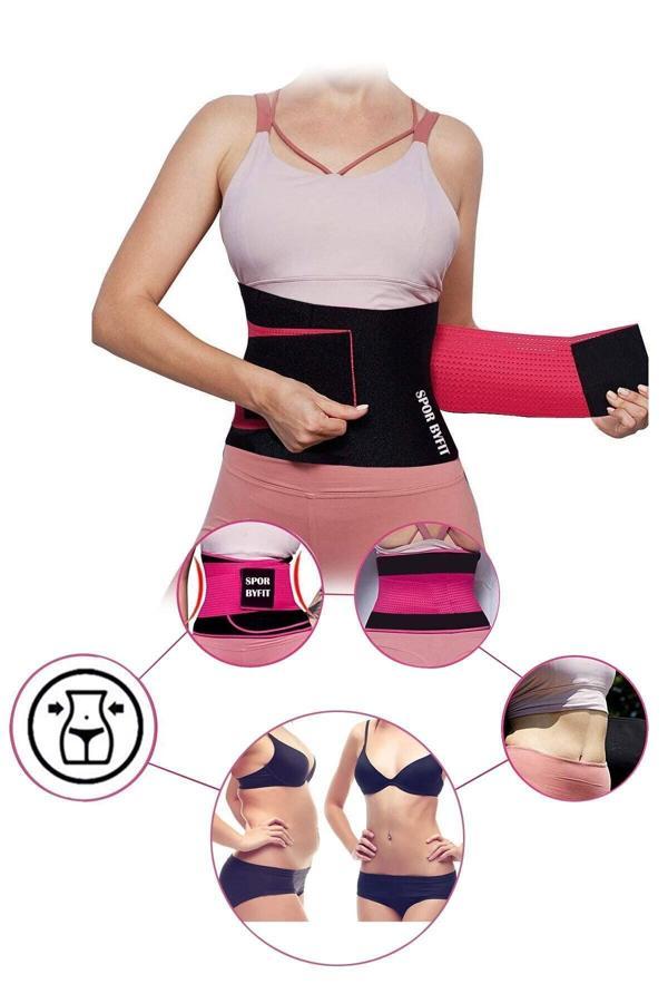 Spor Byfit Termal Sauna Bel Korsesi Termal Kemer Bel Inceltici Korse Fuşya Doğum Sonrası Korsesi - Image 1