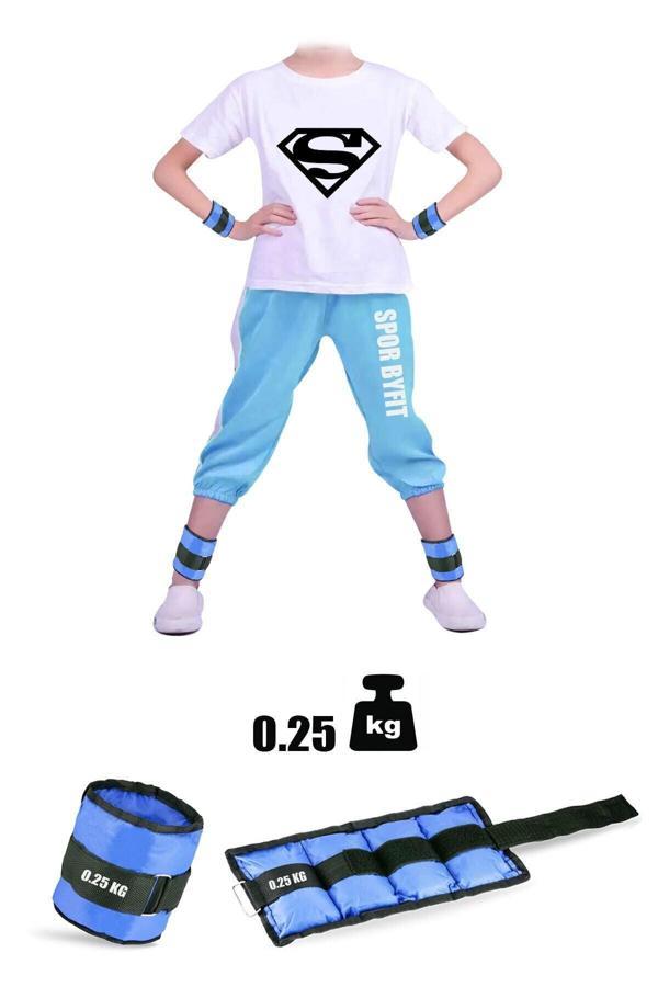 Spor Byfit 0,25 Kg X 2 Adet Çocuklar Için Mavi El Veya Ayak Bileği Ağırlığı - Image 1
