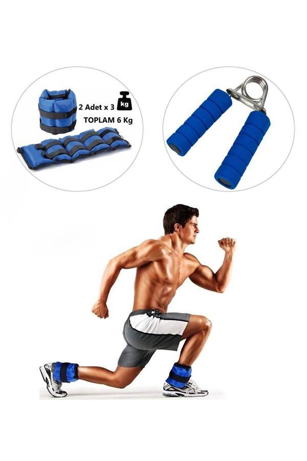 Spor Byfit 3 Kg X 2 Adet Mavi El Veya Ayak Bileği Ağırlığı + El Yayı - Image 1