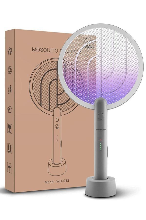 Rowenger WD-942 USB Şarjlı Uv Işıklı Elektrikli Sivrisinek Öldürücü Raket Sinek Öldürücü Şarjlı Raket - Image 1
