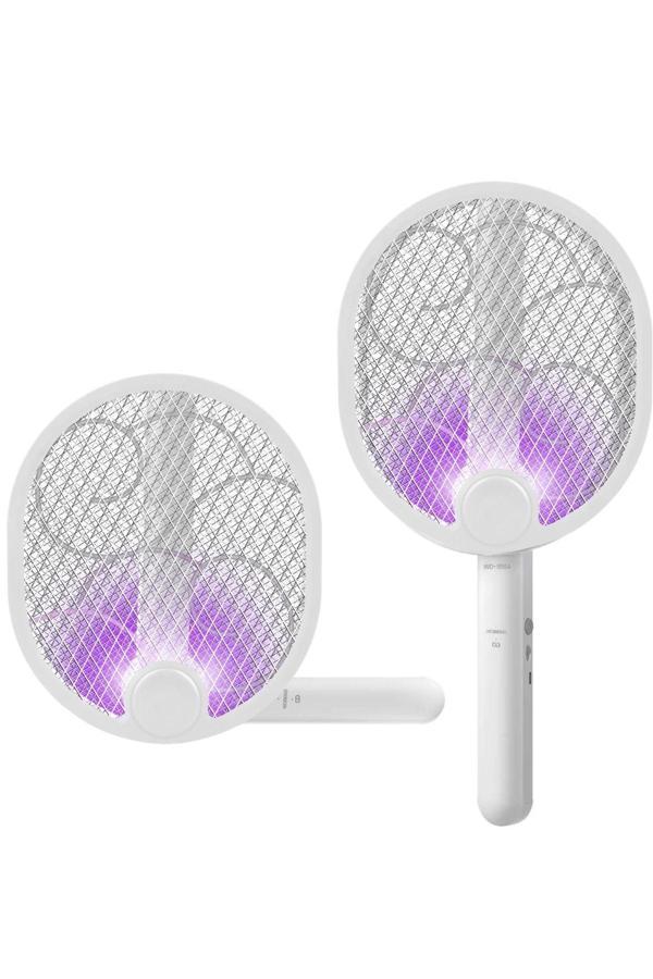Rowenger WD-956 USB Şarjlı Katlanabilir Uv Işıklı Elektrikli Sivrisinek Öldürücü Raket Şarjlı Sinek Öldürücü Raket Lamba - Image 1