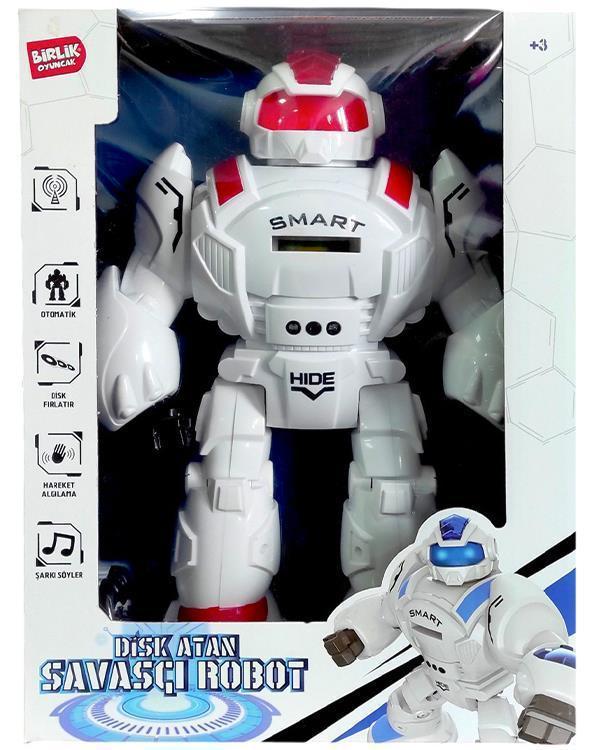 Birlik Oyuncak Uzaktan Kumandalı Full Fonksiyonlu Disk Atan Savaşçı Robot Kırmızı 27115 - Image 1