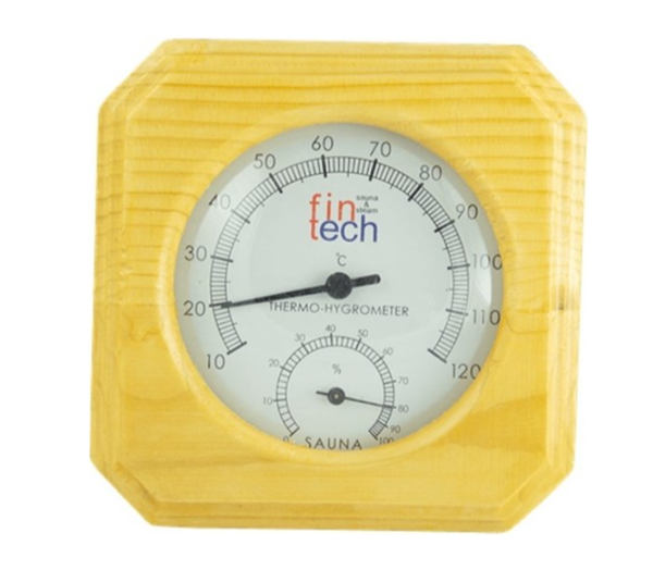 FINTECH Sauna Ahşap Termometre ve Higrometre Tek Saat İçinde-ToptancıyızBiz - Image 1