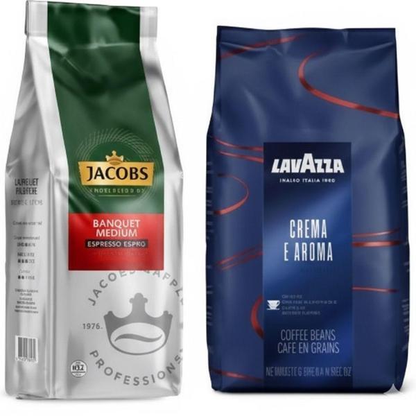 Lavazza Crema E Aroma Çekirdek Kahve 1 kg + Jacobs Banquet Medium Espresso Beans Çekirdek Kahve 1 kg - Image 1