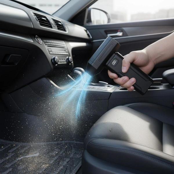 BUFFER® USB Şarjlı Güçlü Hava Üflemeli Toz Temizleyici Araç İçi, Klavye, PC ve Elektronik Cihaz Temi - Image 1