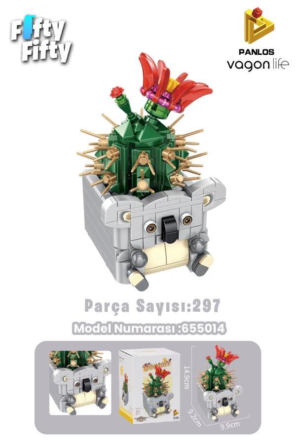 Panlos Mini Potted Plant Serisi Koala Figürü 297 Parça Oyuncak Yapım Seti -FFP655014 - Image 1