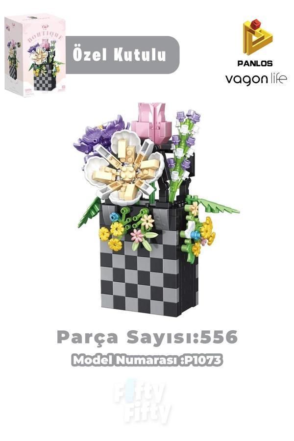 Panlos BOUTIQUE Serisi Siyah Çanta Figürü 556 Parça Oyuncak Yapım Seti -FFP1073 - Image 1