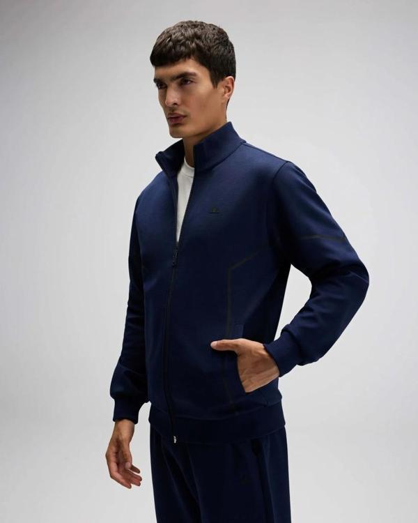 Ellesse EM545 Erkek Lacivert Önden Fermuarlı Sweat - Image 1