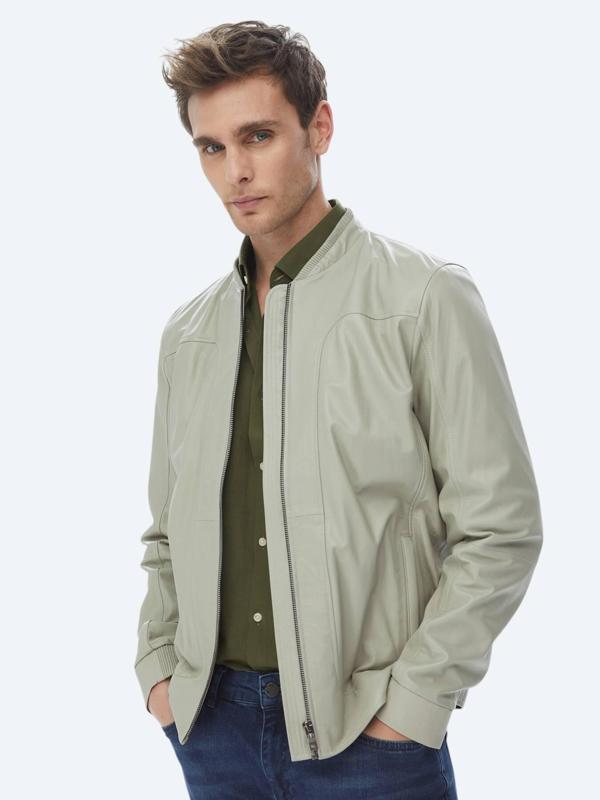 Taş Regular Fit Smart Casual Koyun Derisi Deri Mont - Image 1