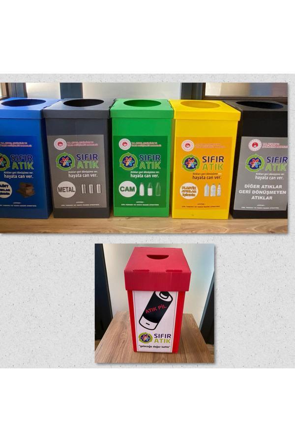 İzge Sıfır Atık 5Li Set Ve Pil Atık Kutusu - Image 1