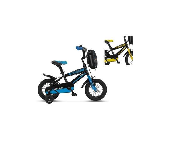 ÜMİT 1210 HOTSHOT-CANTA-V ERKEK ÇOCUK BİSİKLETİ 12 JANT SİYAH SARI - Image 1