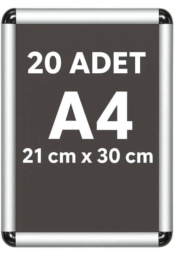 20 Adet A4 Eko Seri Çerçeve Rondo Köşe Aç Kapa Açılır Kapanır - Image 1