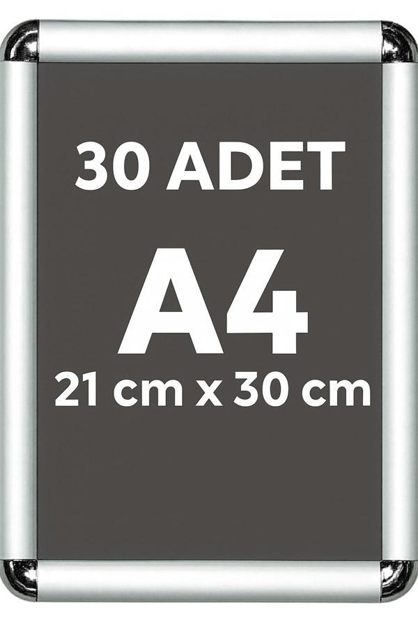 30 Adet A4 Eko Seri Çerçeve Rondo Köşe Aç Kapa Açılır Kapanır - Image 1