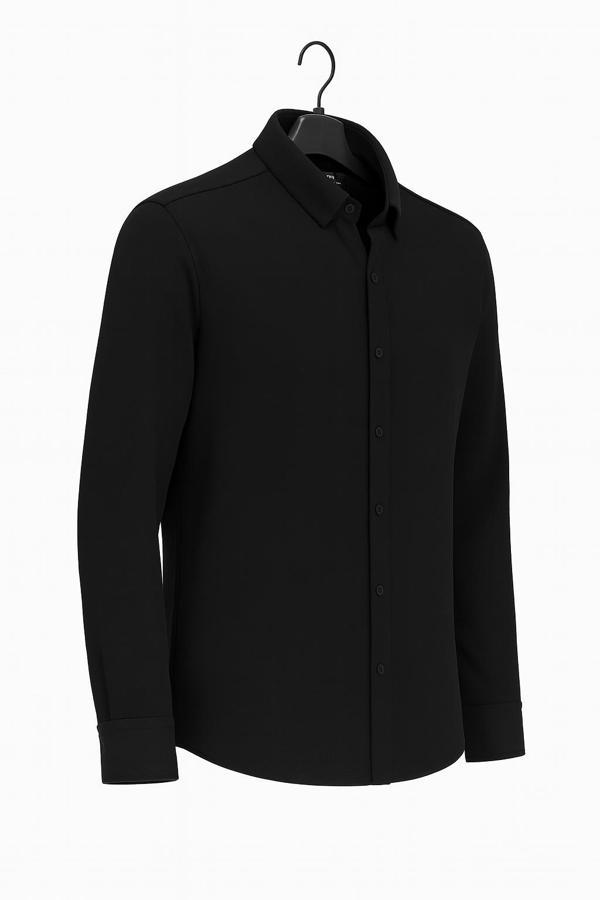 Gewer Uzun Kol Slim Fit İçi Polarlı Erkek Gömlek - 7440 - Image 1